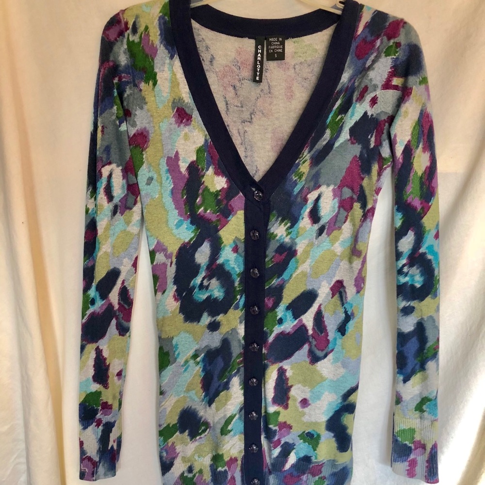 Charlotte Tarantola multi-color cardigan sweater